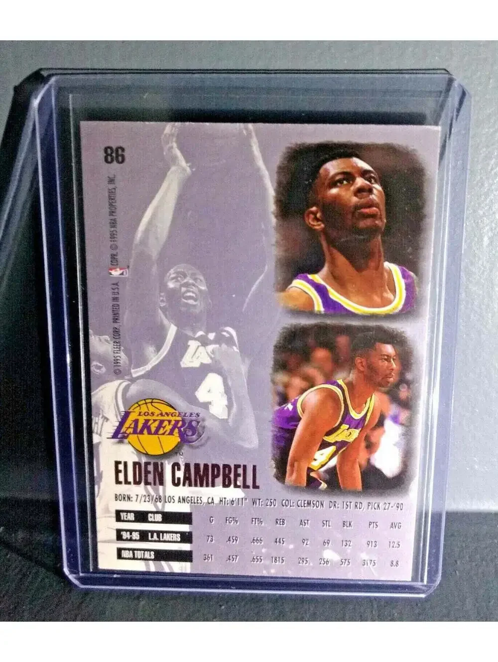 1995-96 Elden Campbell Fleer Ultra #86 Basketball Card